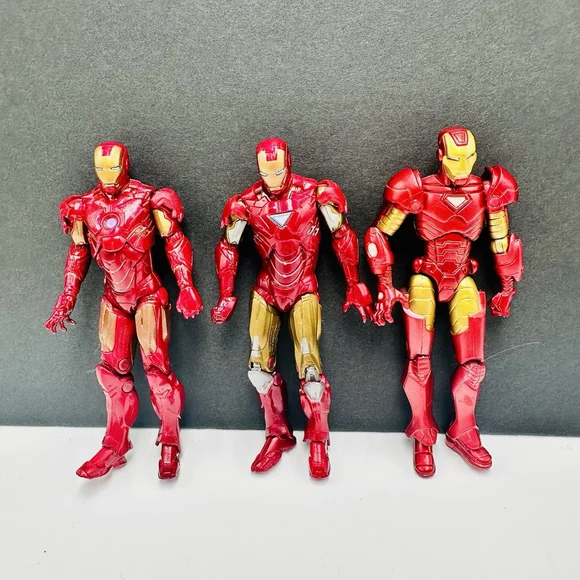 Marvel Universe Lot of 3 Iron Man Figures Mixed With Light-Up Bases Mark iV - Picture 4 of 13